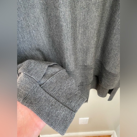 Eileen Fisher Ballet Neck Merino Jersey High-Low Sweater Top Size Medium - Picture 9 of 12